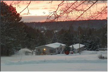 Pink sky in the morning
