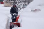 Clearing the snow